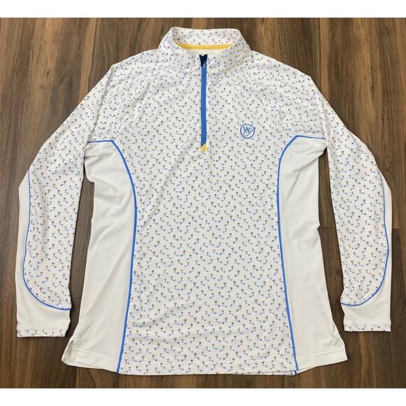 Women Peter Millar Lightweight Sun Shirt cocktail martini 1/4 zip golf pullover - Picture 1 of 6